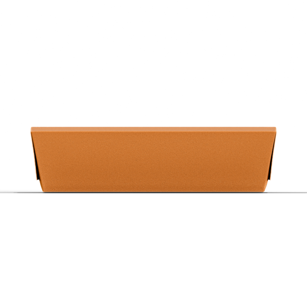 3D Rendered Illustration Brown Cardboard Closed Lunchbox Back View Eco-Friendly Design with Transparent Background png