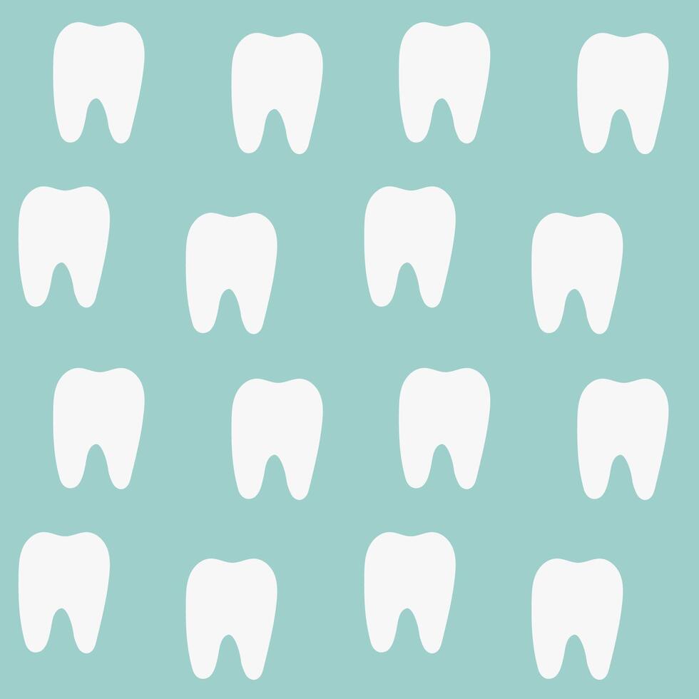 Seamless pattern with white teeth. Dental seamless pattern. Background wallpaper. vector