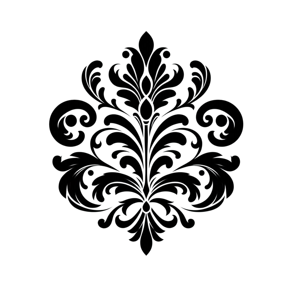 Damask central element transparent background png