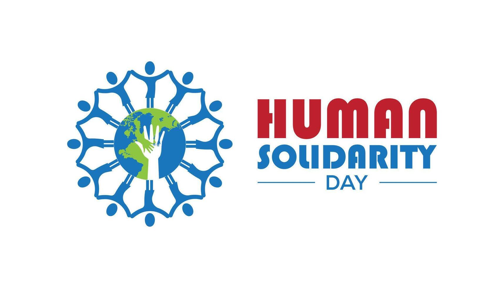 International Human Solidarity Day is observed every year on December. People Awareness concept. background, placard, banner template illustration design. vector
