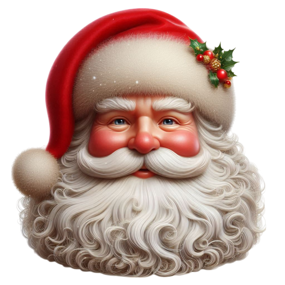 Cute 3d Santa Claus Head png