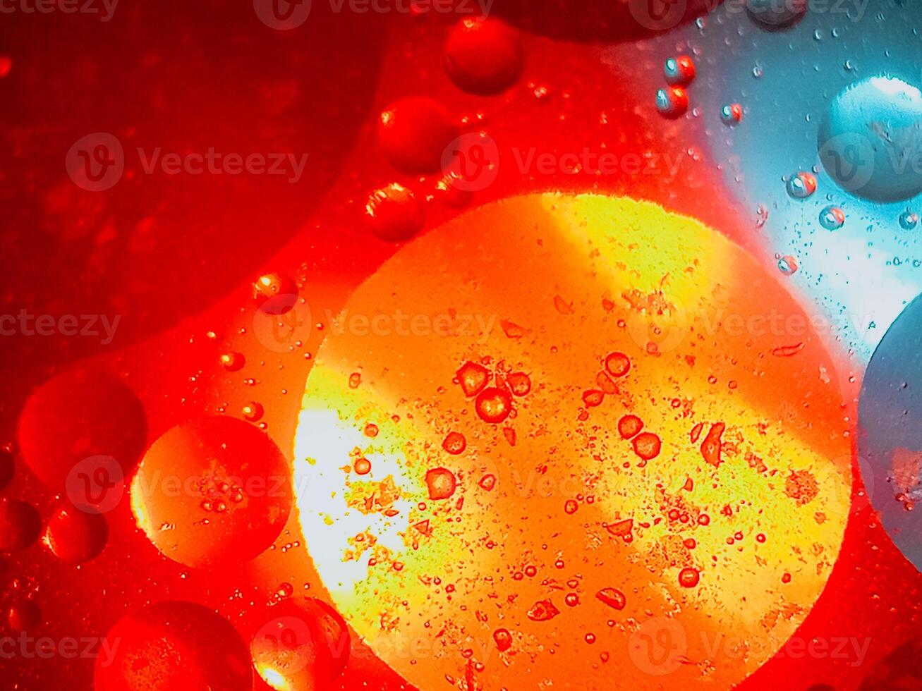 Closeup Shot Of Colorful Abstract Multicolor Water Oil Soap Bubbles Texture Background,Water And Oil Circles Color Water Photo Background.