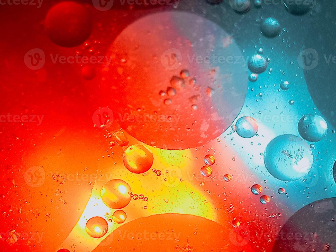 Closeup Shot Of Colorful Abstract Multicolor Water Oil Soap Bubbles Texture Background,Water And Oil Circles Color Water Photo Background.
