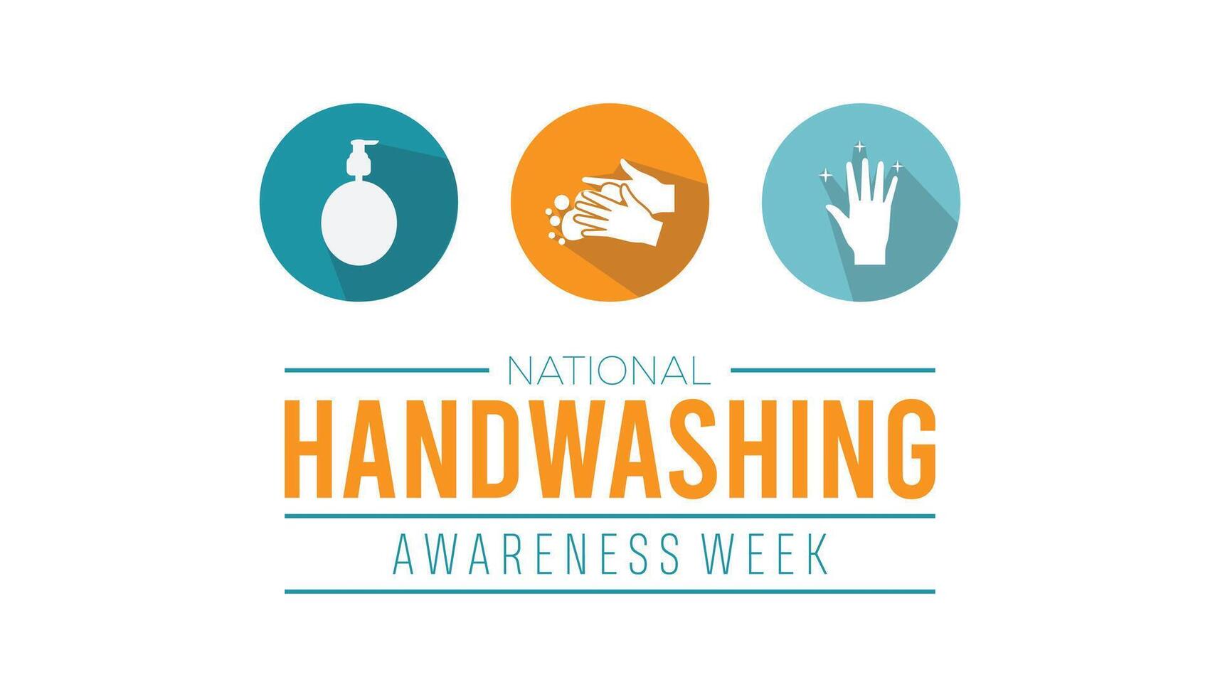 National Handwashing Awareness Week is observed every year on December. Medical Healthcare Awareness concept. background, placard, banner template illustration design. vector