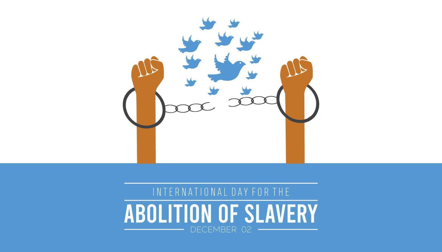 International Day for the Abolition of Slavery is observed every year on December. People Awareness concept. background, placard, banner template illustration design. vector