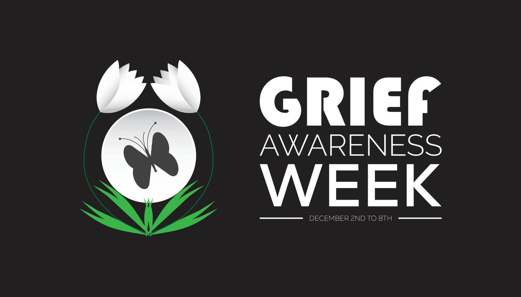 National Grief Awareness Week is observed every year on December. People Awareness concept. background, placard, banner template illustration design. vector