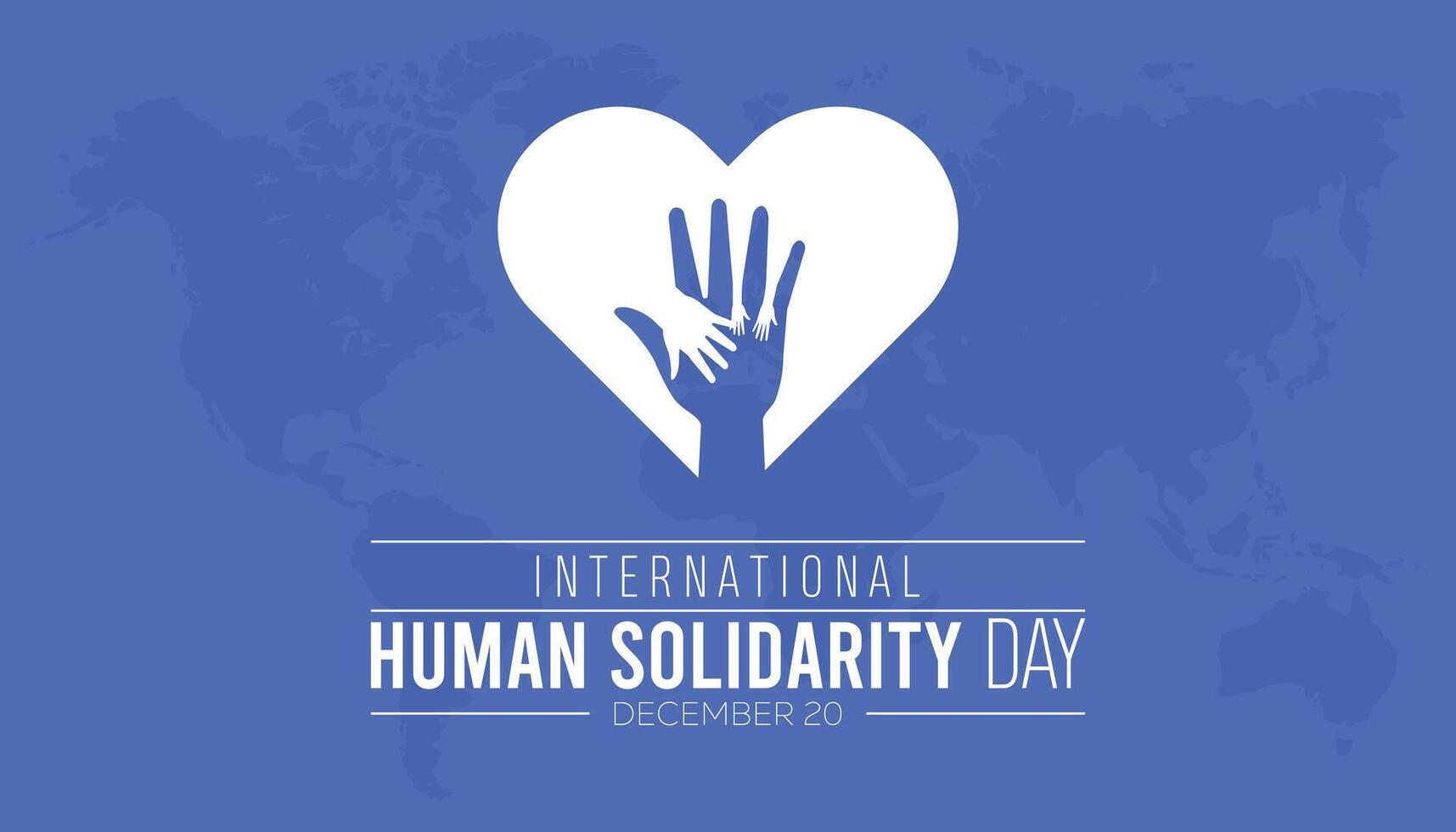 International Human Solidarity Day is observed every year on December. People Awareness concept. background, placard, banner template illustration design. vector