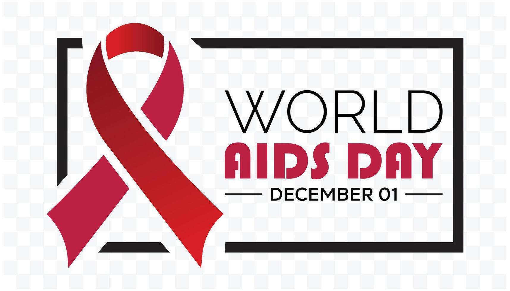 World AIDS Day is observed every year on December. Medical Healthcare Awareness concept. background, placard, banner template illustration design. vector