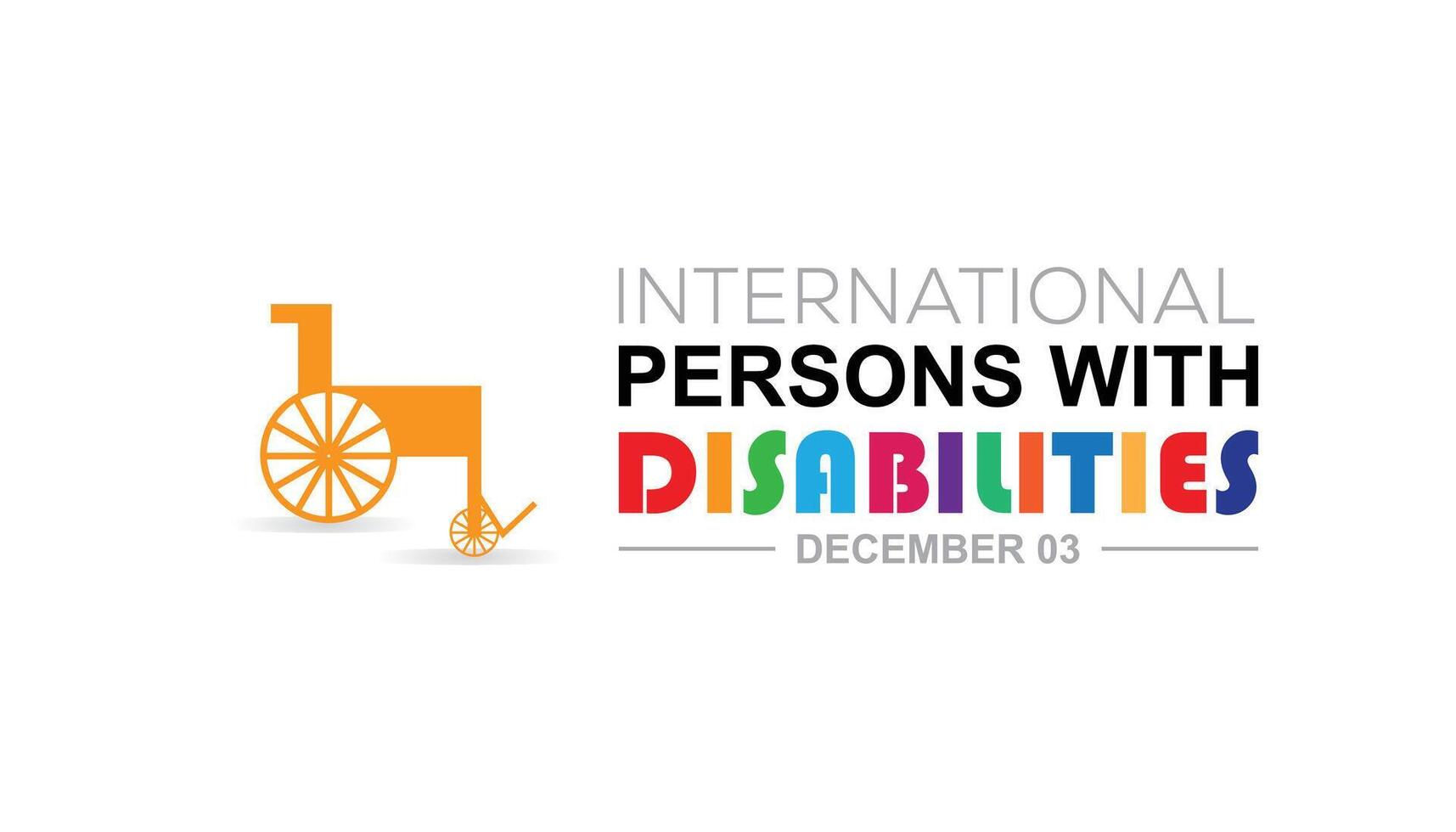 International Day of Persons with Disabilities is observed every year on December. Medical Healthcare Awareness concept. background, placard, banner template illustration design. vector