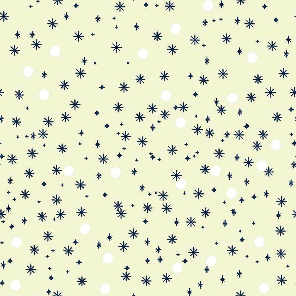A pattern with stars and dots on a yellow background vector