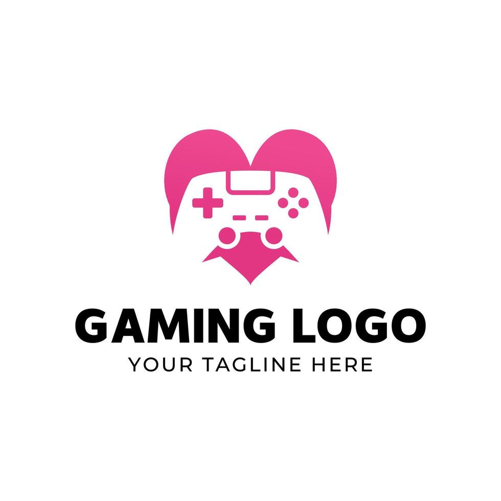 Gaming logo design template vector
