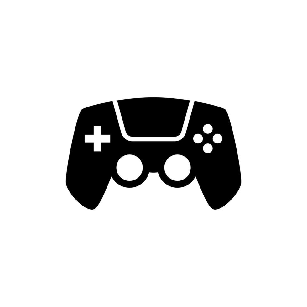 A black and white image of a game controller vector