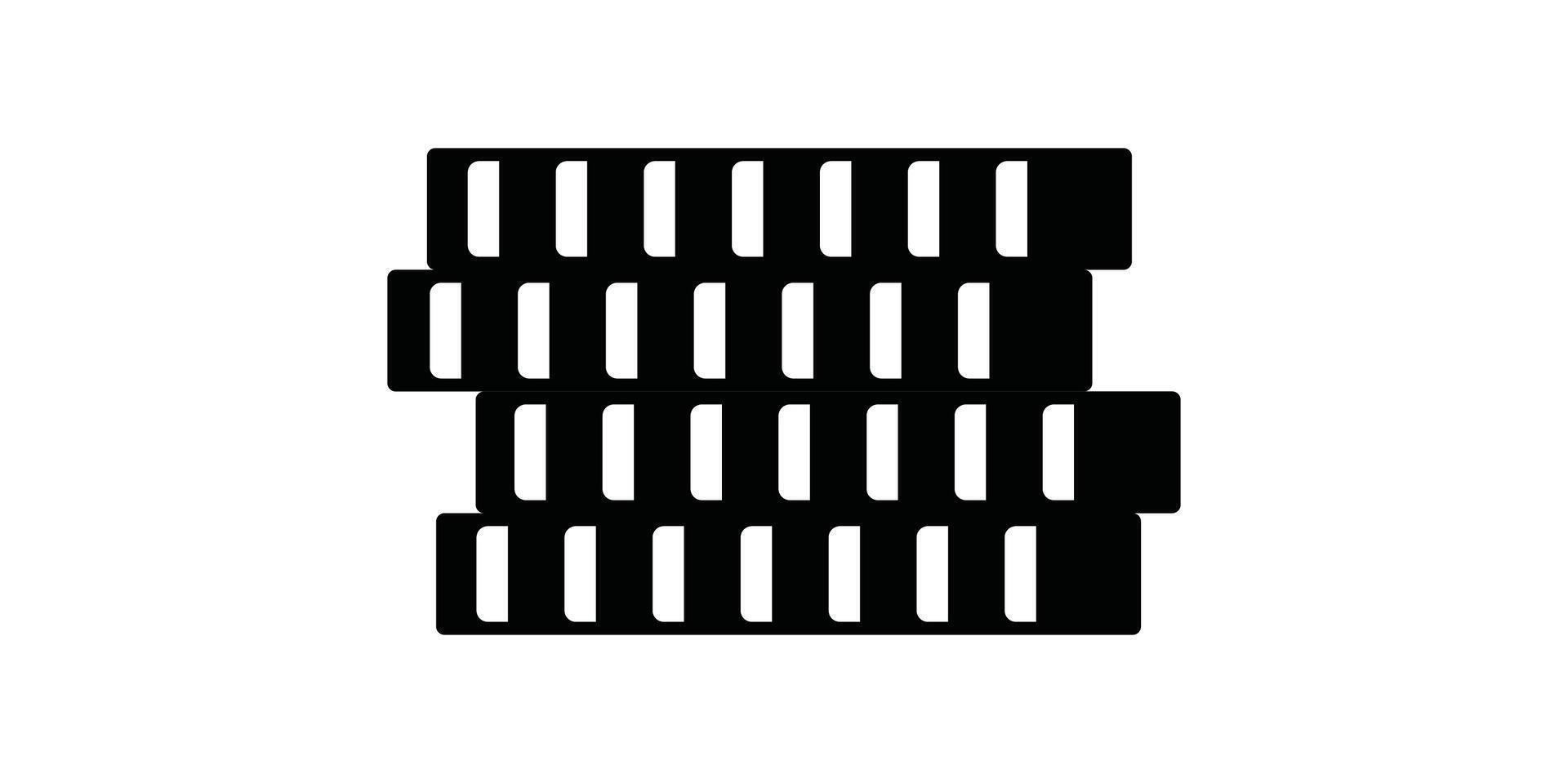 A black and white image of a stack of bricks vector