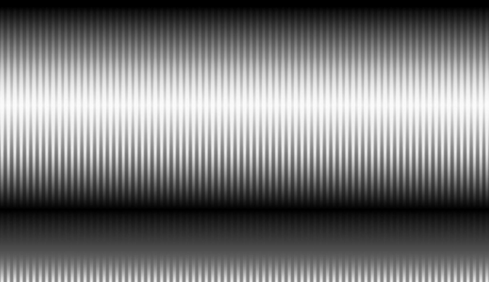 Ribbed glass with blurred black and white gradient background. Reflected glass texture horizontal template. Refraction texture acrylic ribbed gray. illustration vector