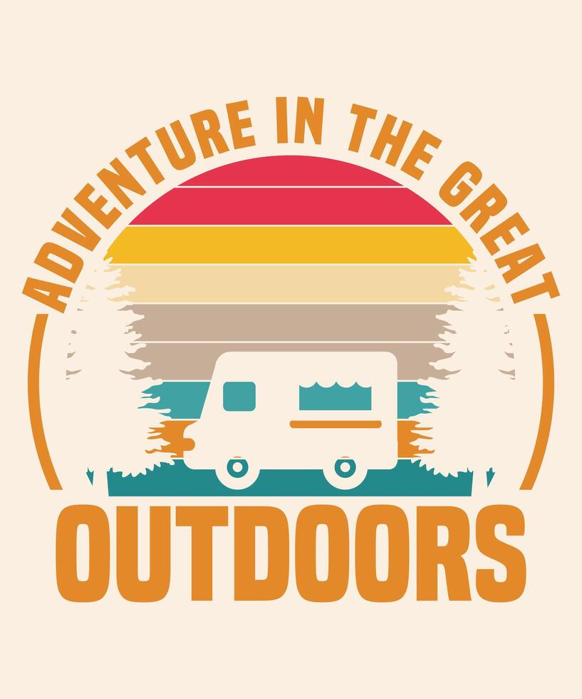 Outdoors Graphic T shirt Design vector