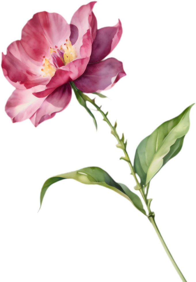 Beautiful Bombax Ceiba Flower Watercolor Art. . png