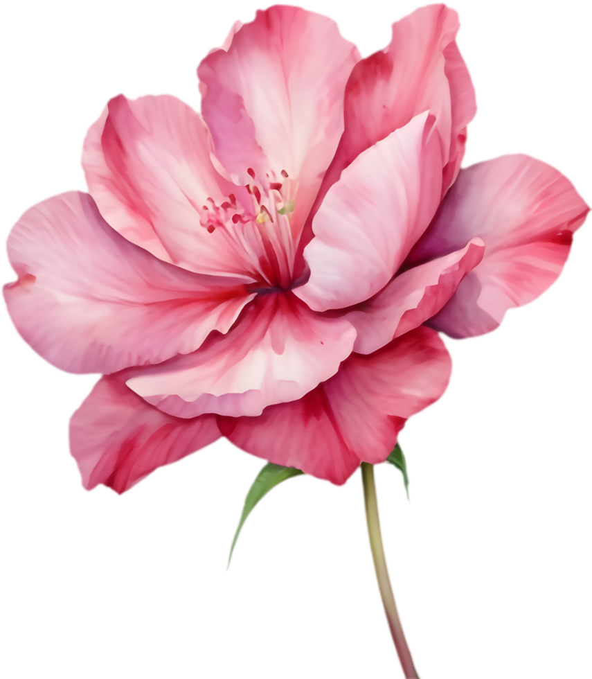 Gorgeous Pink Bombax Ceiba Blossom Watercolor. . png