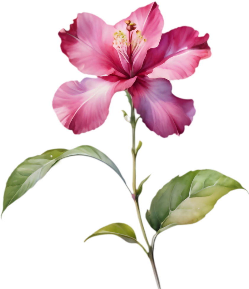 Floral Fantasy, Bombax Ceiba Flower Watercolor. . png