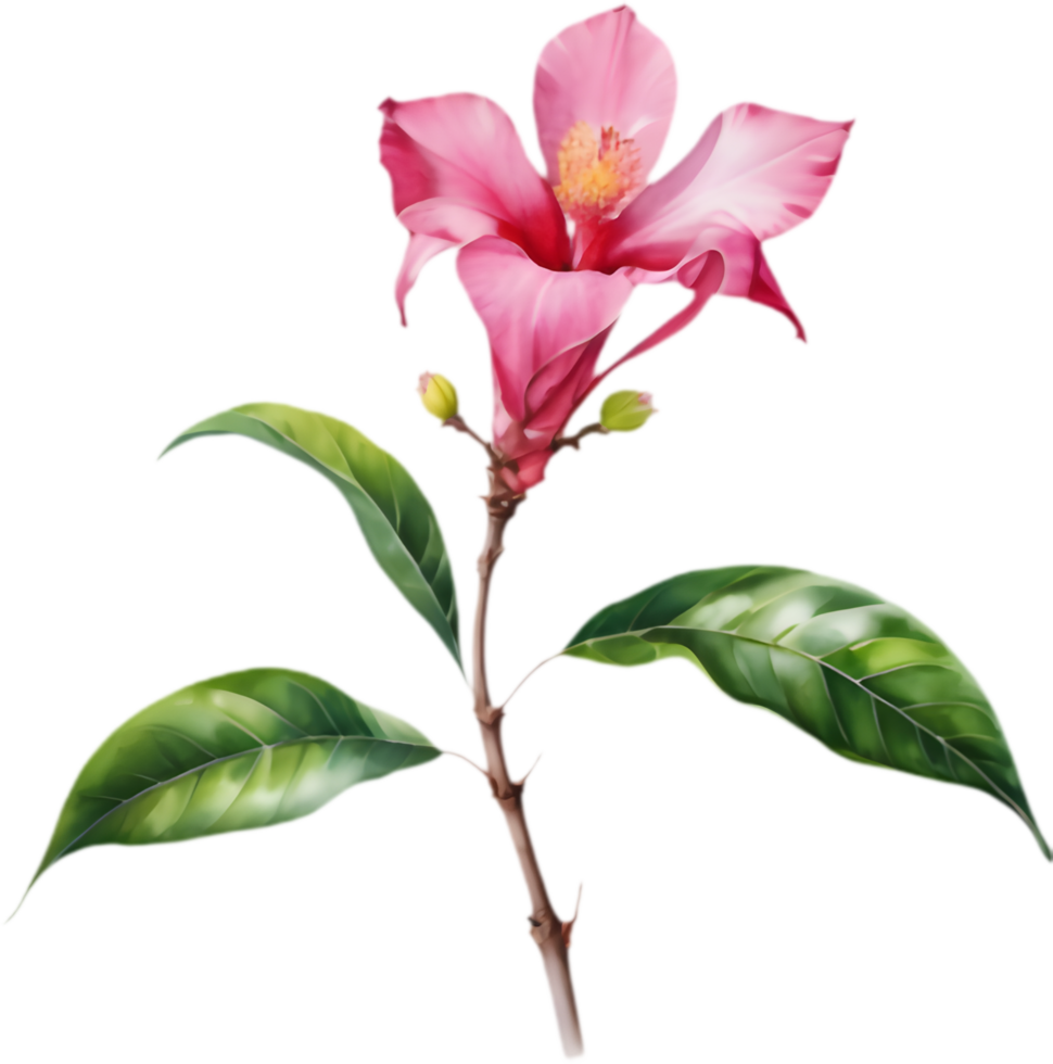 Watercolor Painting of Bombax Ceiba. . png