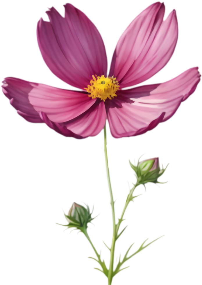 Charming Watercolor Design of Bright and Beautiful Flowers. . png