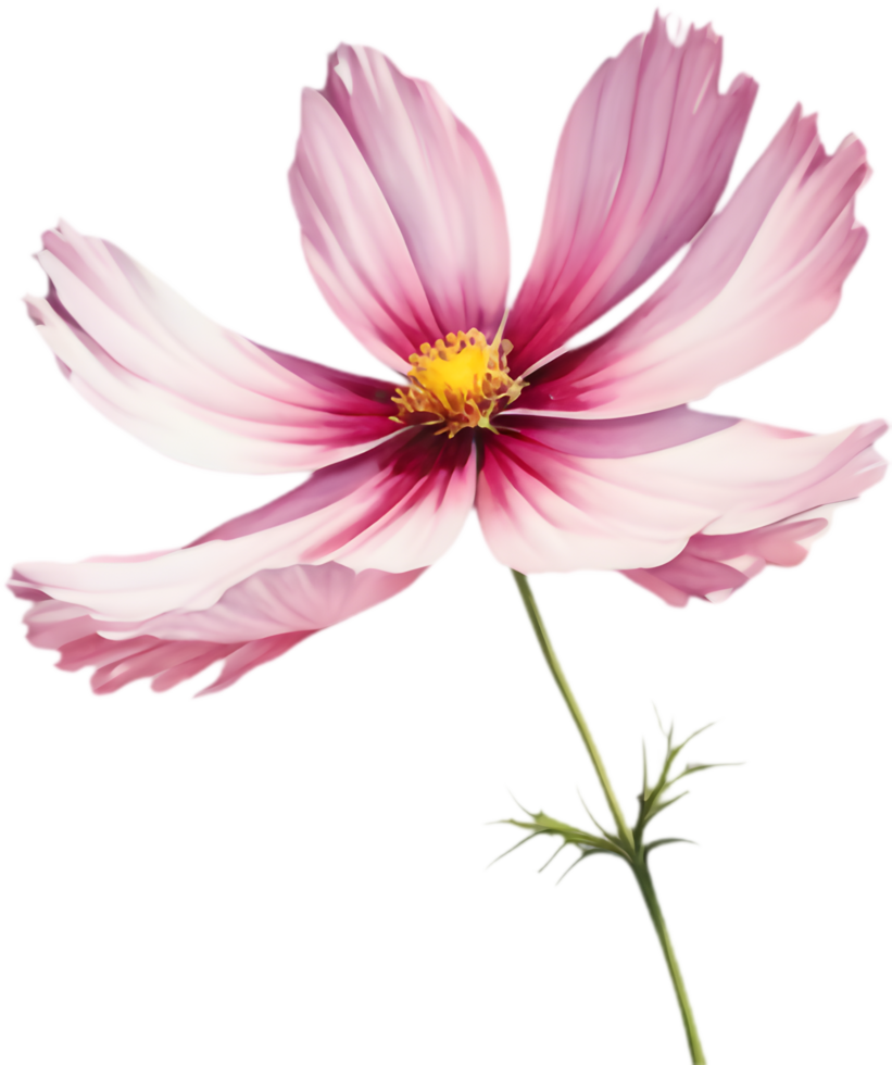 Fresh and Lively Watercolor Cosmos Flowers for Home Decor. . png