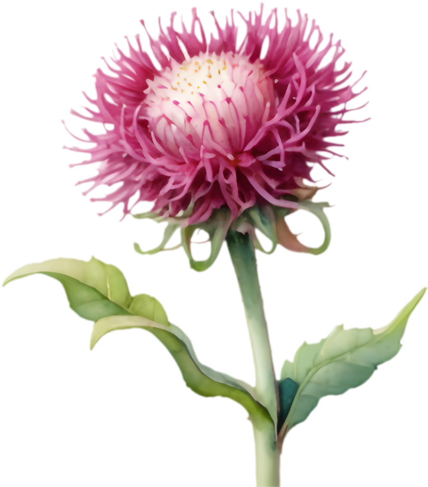 Beautiful Deep Pink Globe Amaranth in Bloom. . png