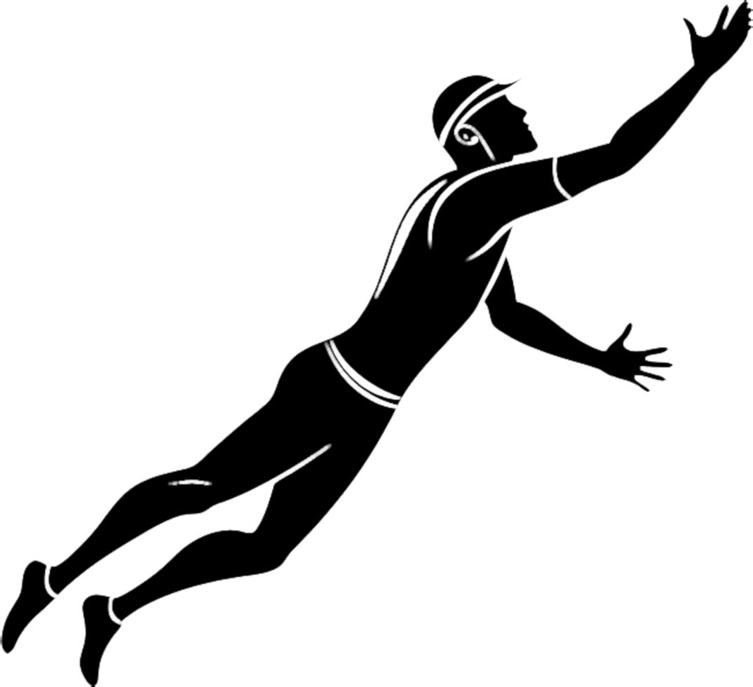 Sophisticated black stencil cricket player clipart art. . png