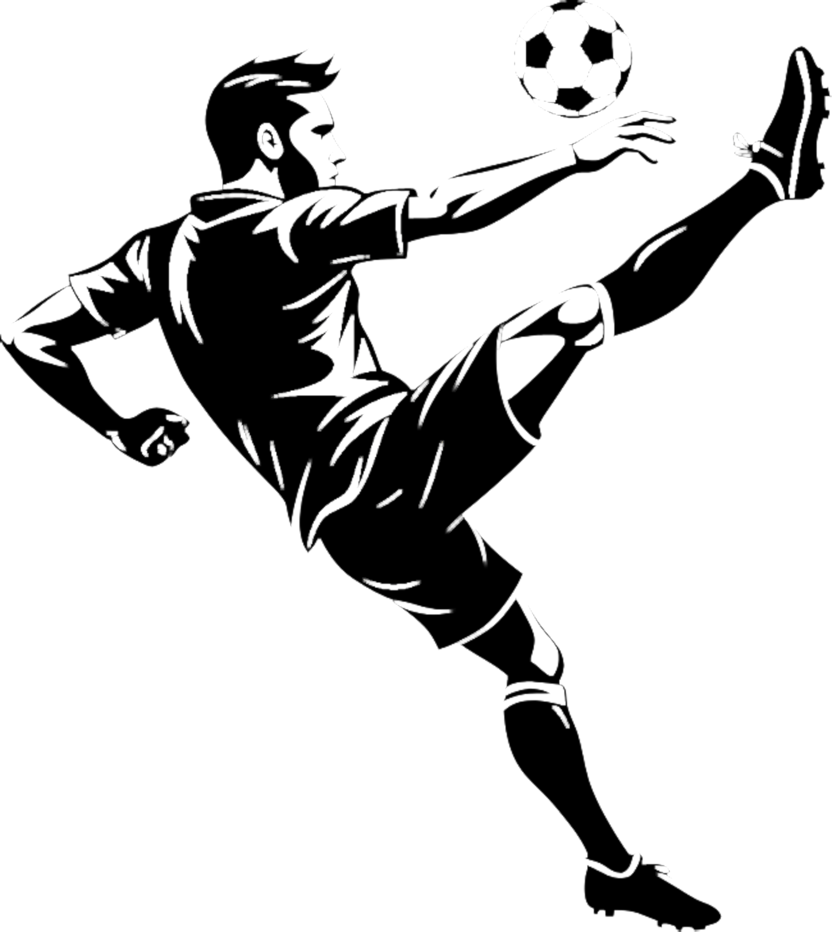 Black soccer player stencil for web graphics. . 51696053 PNG