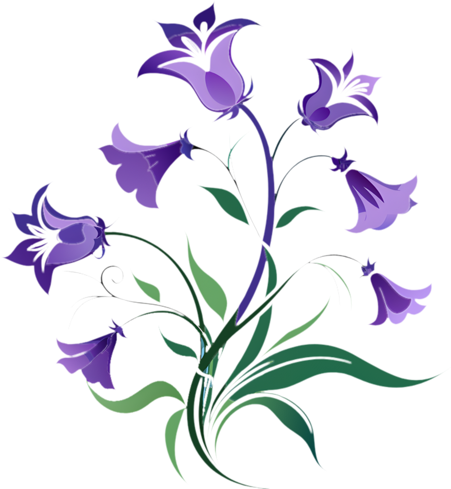 Beautiful bellflower clipart for craft projects 51696272 png