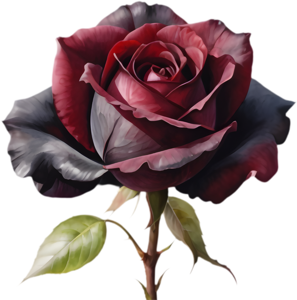 Black Baccara Rose, A Symbol of Love. . png