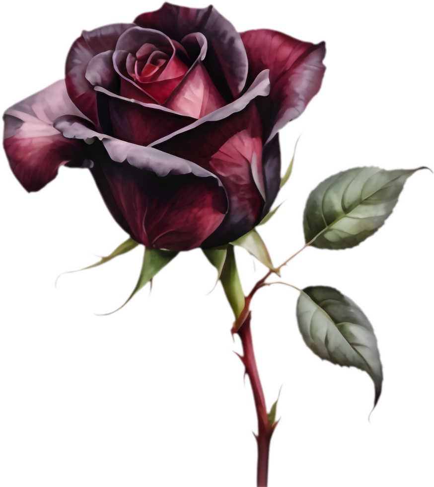 Dark Crimson Baccara Rose, Perfect for Invitations. . png