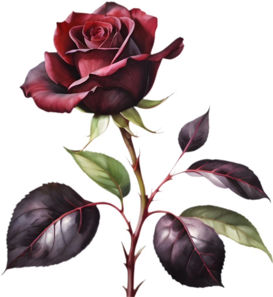 Black Baccara Rose, Bold Beauty for Projects. . png