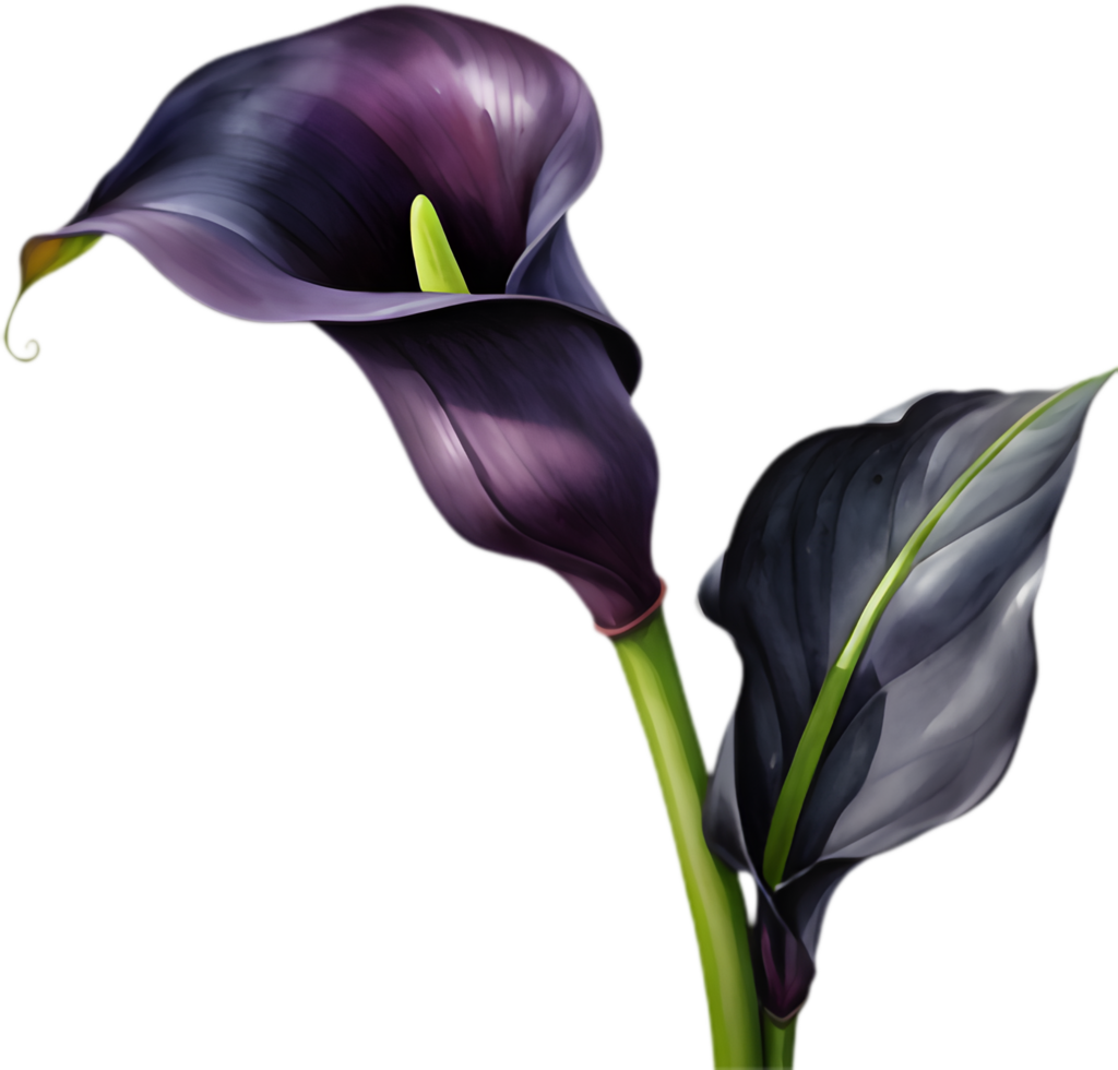 Deep Black Calla Lily for Elegant Displays. . png
