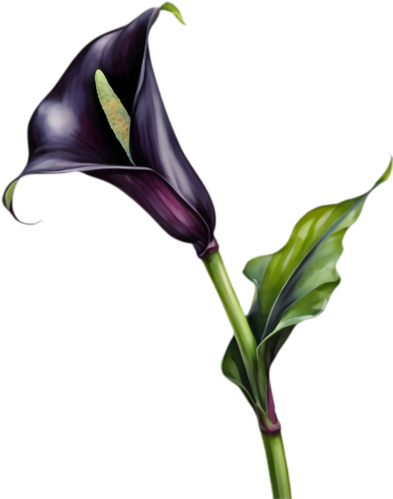 Stunning Calla Lily, Dark Flower Beauty. . png
