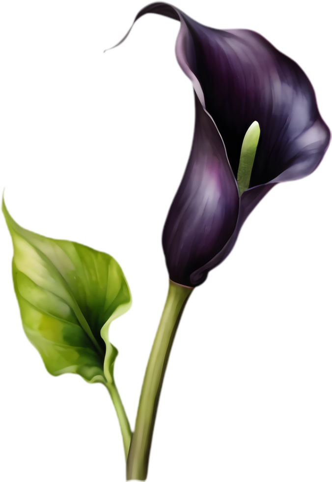 Dark Purple Calla Lily for Dramatic Displays. . png
