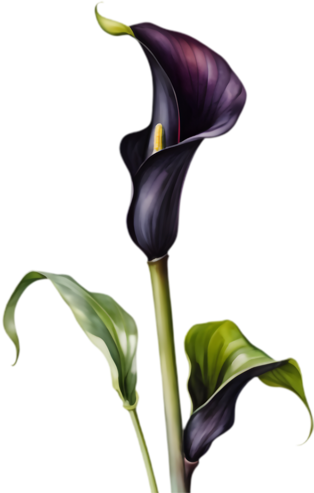 Gorgeous Black Calla Lily for Garden Enthusiasts. . png