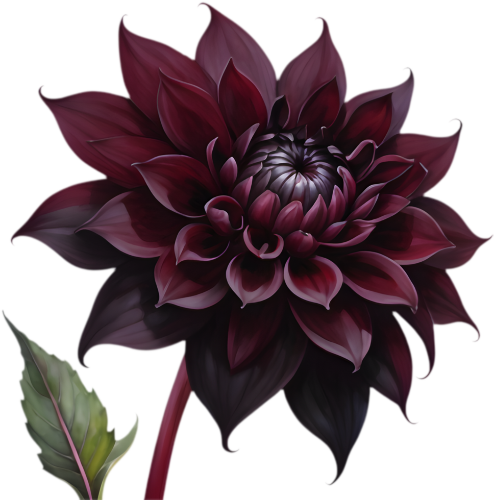 Dahlia Black Jack, An Elegant Garden Flower. . png