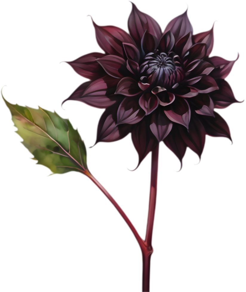 Unique Black Dahlia, Dark, Lush Petals. . png