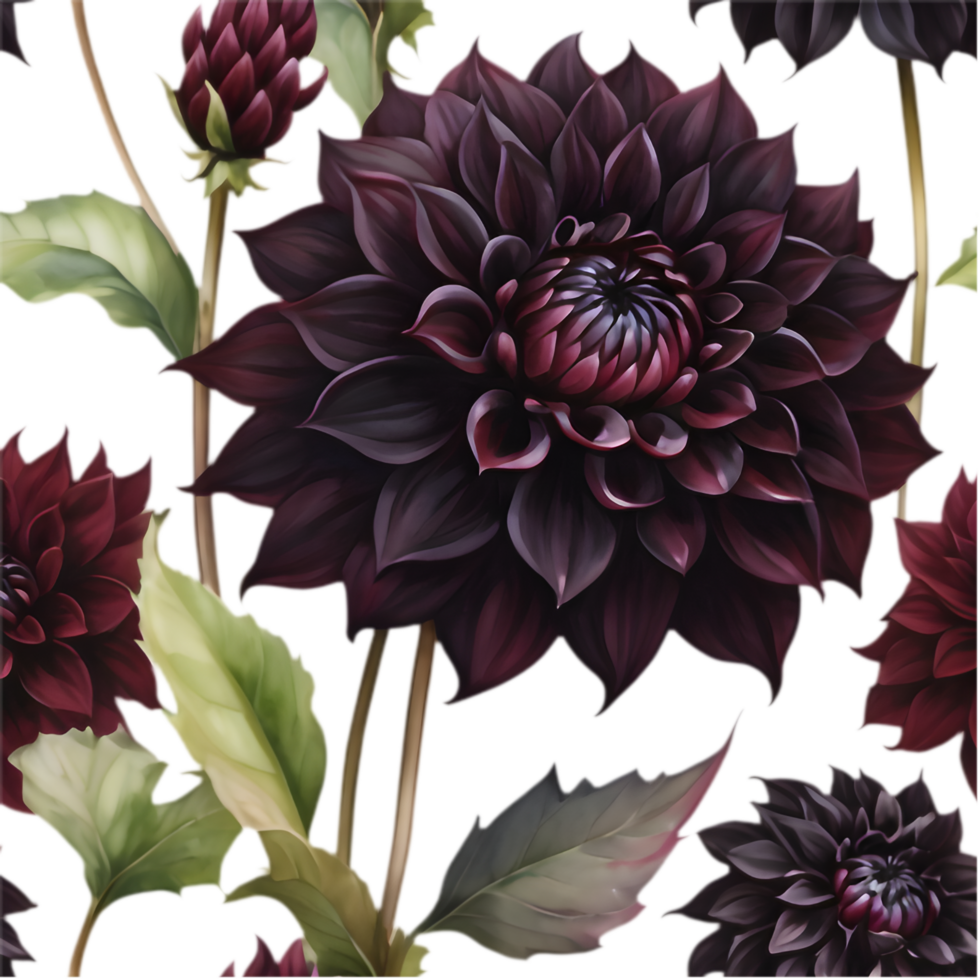 Dahlia Black Jack, Elegance in Dark Hues. . png