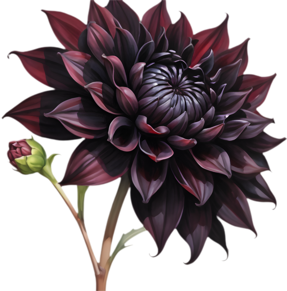 Dahlia Black Jack, Dark Floral Beauty. . png