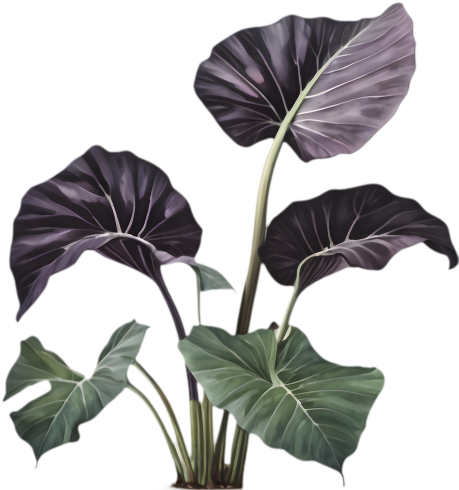 Black Magic Leaves with Dark Foliage Art. . png