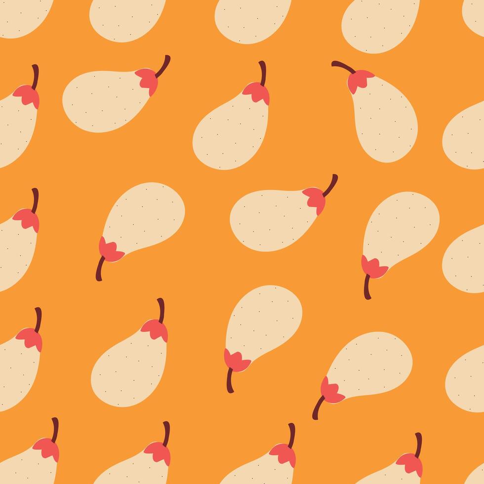 seamless eggplant pattern vector