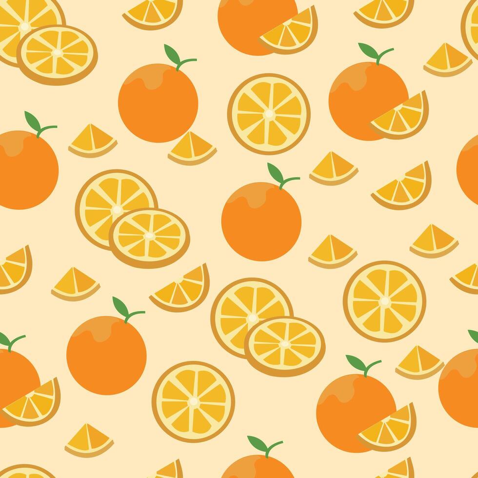 Seamless orange pattern vector