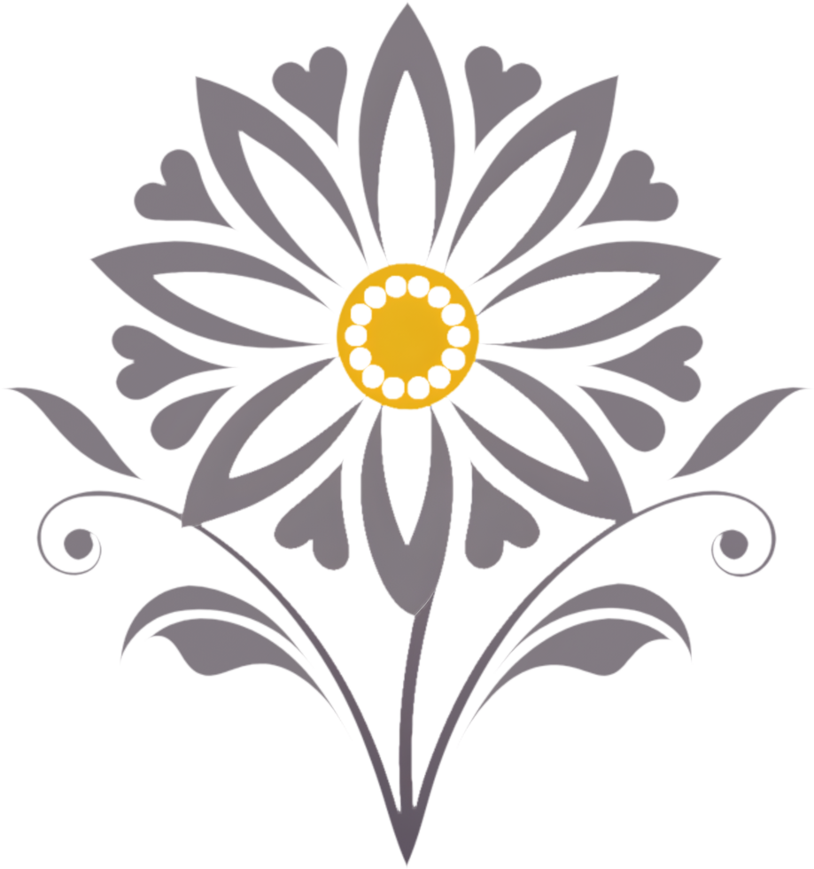 Whimsical Daisy Blooms Clipart for Crafts. . png