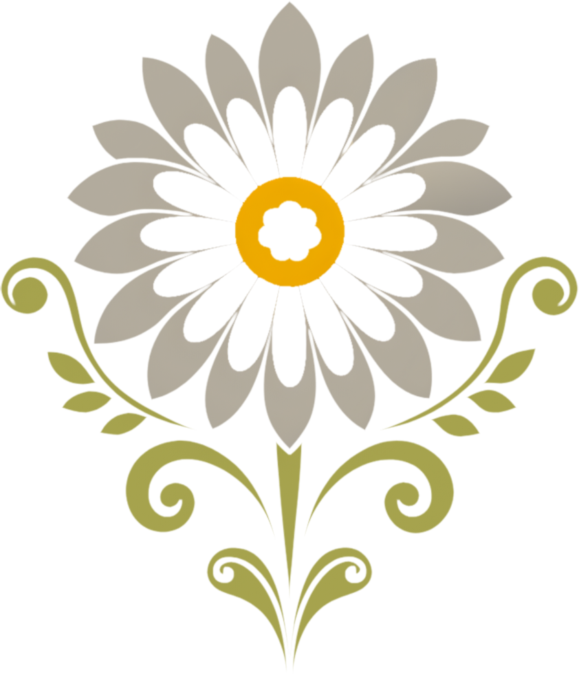 Elegant Daisy Blooms for Decorative Art. . png