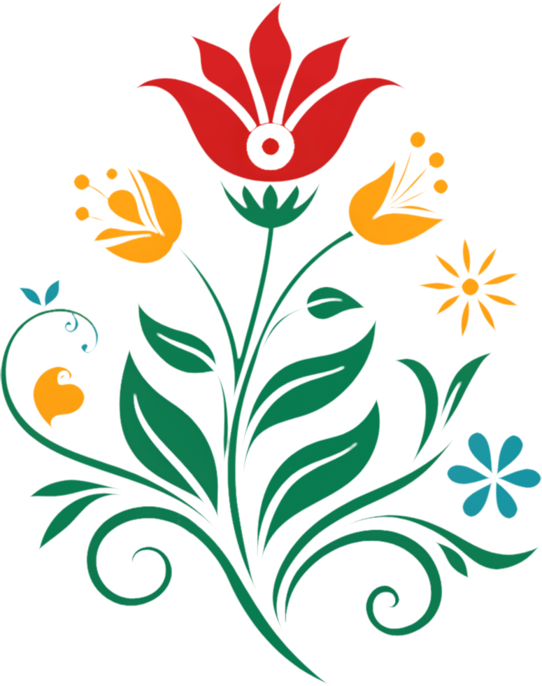 Detailed Meadow Wildflower Stencil Designs. . png