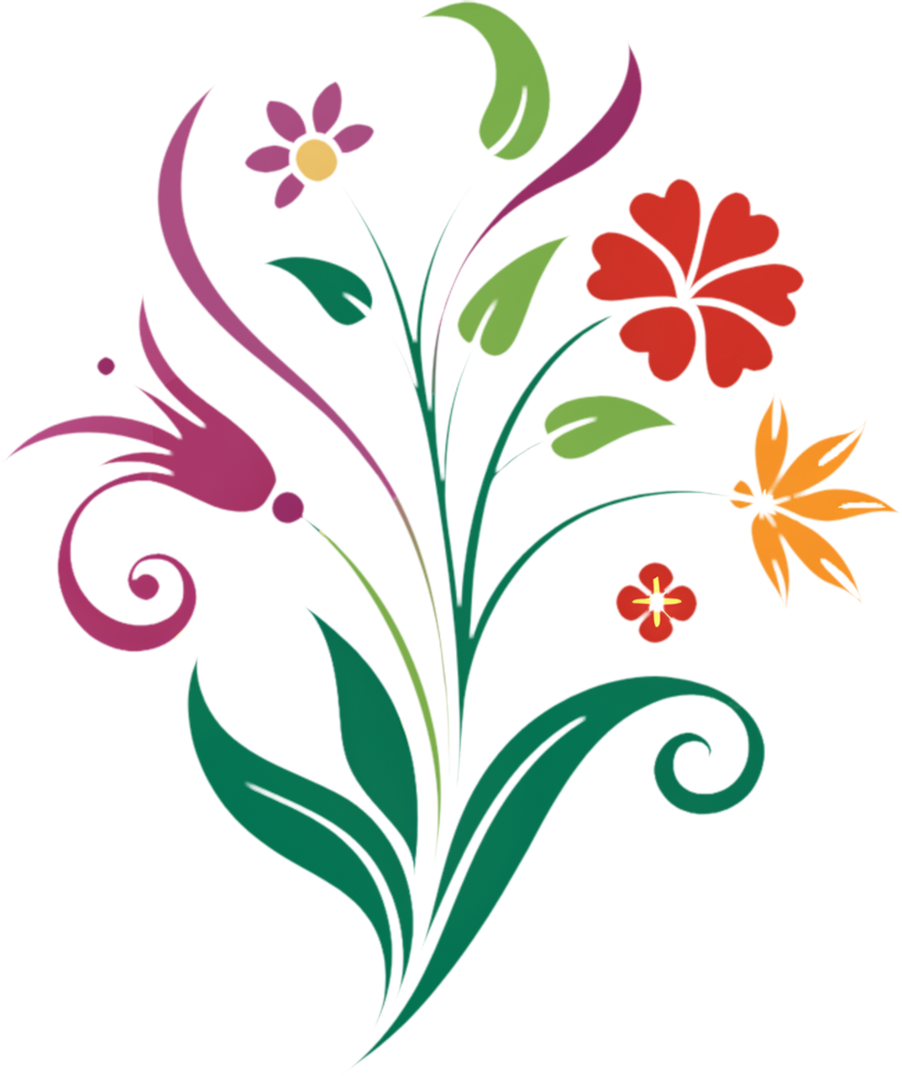 Artistic Meadow Wildflower Stencil Designs. . png