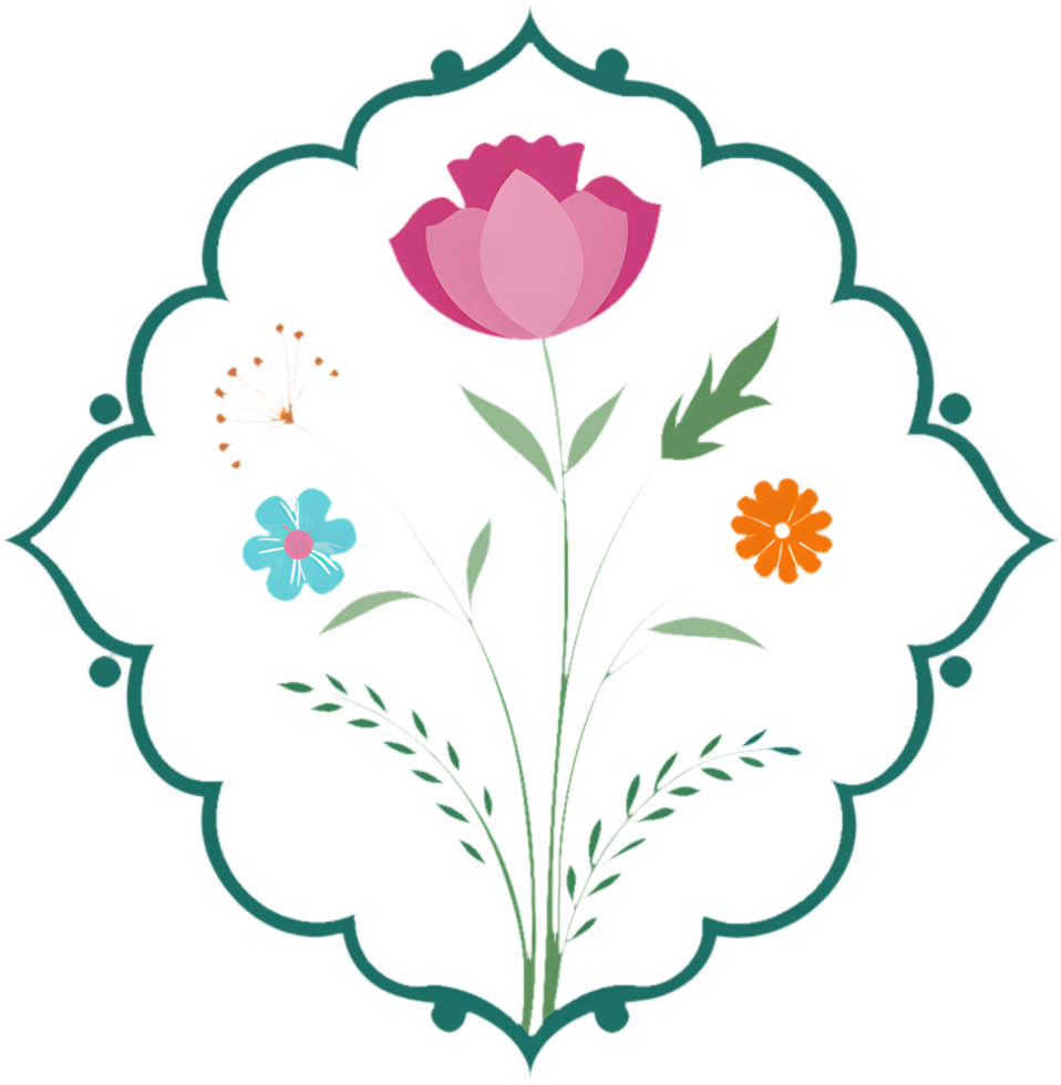 Decorative Meadow Wildflower Stencil Designs. . png