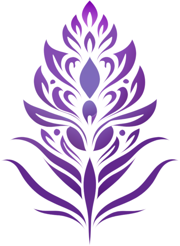 Rustic Lavender Stencil Graphic in Purple. . png