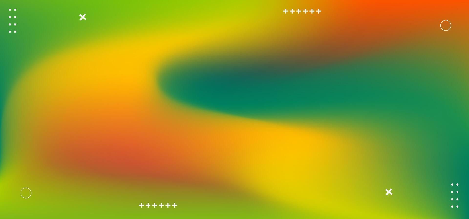 Abstract colorful gradient background with green, yellow, and orange colors. vector